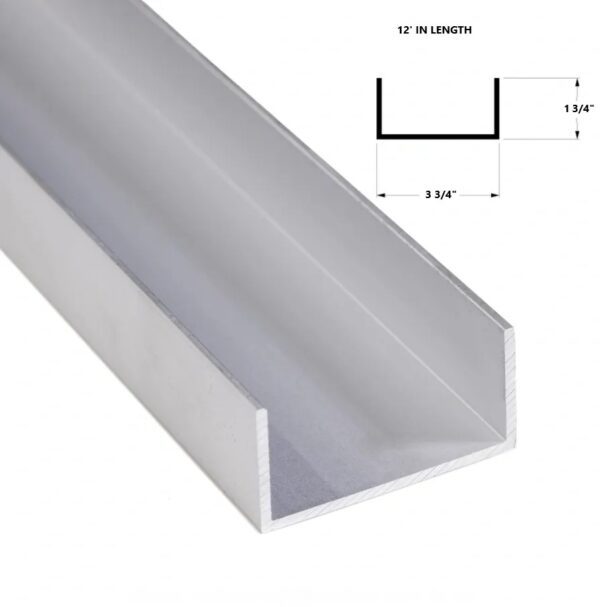 EQUINOX INSERT CHANNEL 3 3/4 X 1 3/4 - 12' (MILL FINISH) (BEAM TO POST)